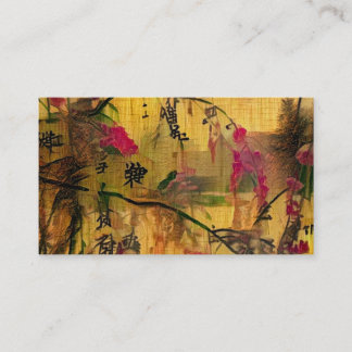 Tarjeta De Visita Pintura oriental. Estilo japonés