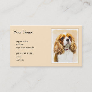 Tarjeta De Visita Pintura original de Cavalier King Charles Spaniel