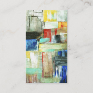 Tarjeta De Visita Pintura original del arte del paisaje urbano