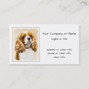 Tarjeta De Visita Pintura original del Cavalier King Charles Spaniel