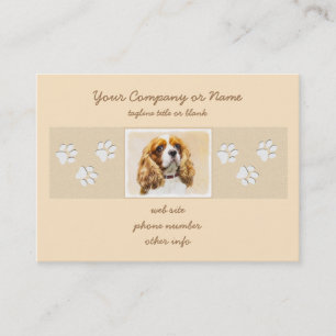 Tarjeta De Visita Pintura original del Cavalier King Charles Spaniel