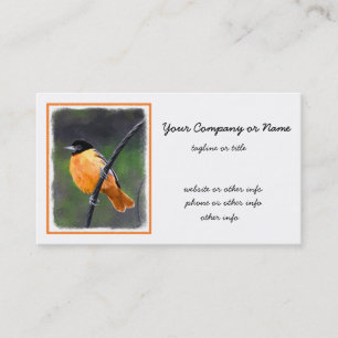 Tarjeta De Visita Pintura Oriole - Arte original de aves