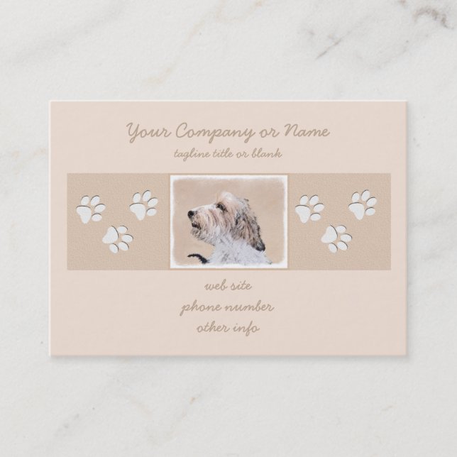 Tarjeta De Visita Pintura Petit Basset Griffon Vendéen - Arte de per (Anverso)