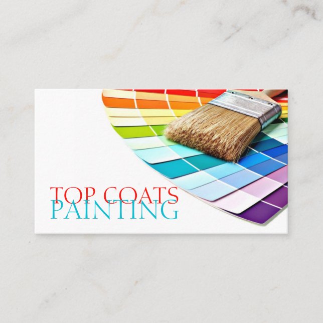 Tarjeta De Visita Pintura, pintador, construcción, diseño (Anverso)