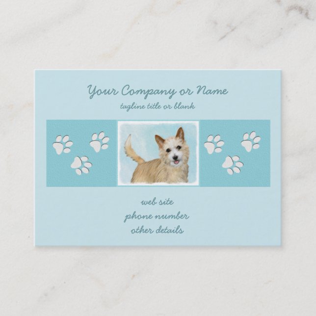 Tarjeta De Visita Pintura portuguesa de Podengo Pequeno - Arte origi (Anverso)