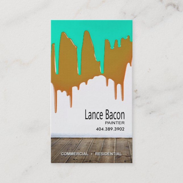 Tarjeta De Visita Pintura profesional, pintores, mejoras para el (Anverso)