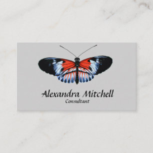 Tarjeta De Visita Pintura realista de la Mariposa de la Llave del Pi