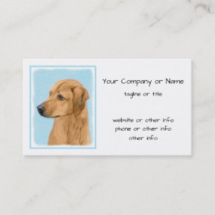 Tarjeta De Visita Pintura Ridgeback Rhodesiana - Arte Perro Original