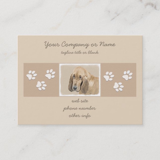 Tarjeta De Visita Pintura Sangrienta - Arte Perro Original. (Anverso)