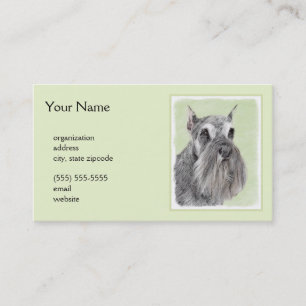 Tarjeta De Visita Pintura Schnauzer (gigante, estándar) - Arte de pe