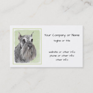 Tarjeta De Visita Pintura Schnauzer (gigante, estándar) - Arte de pe