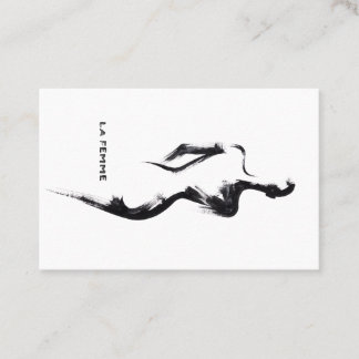 Tarjeta De Visita Pintura simple gouache La Femme 01 cartel