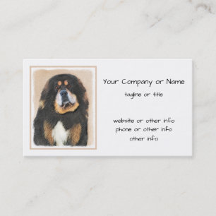 Tarjeta De Visita Pintura tibetana de escaramuzas - Arte de perros o