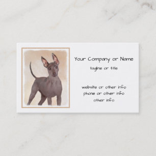 Tarjeta De Visita Pintura Xoloitzcuintli - Arte Perro Original Cuto