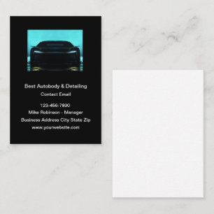 Tarjeta De Visita Pintura y Detallado de Automóviles