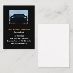 Tarjeta De Visita Pintura y Detallado de Autos Automotrices