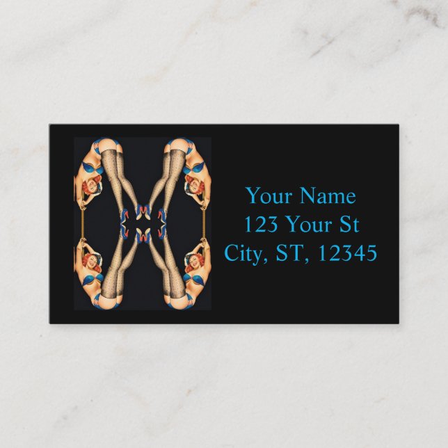 Tarjeta De Visita Pinups de cosecha acrobática Thunder_Cove (Anverso)