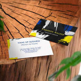 Tarjeta De Visita Pinzas de pintura - Amarillo y azul