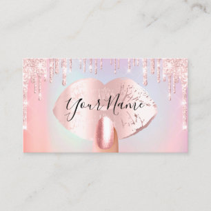 Tarjeta De Visita Pinzas de Rosa de uñas Manicure maquillaron Rubor 