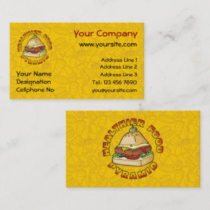 Tarjeta De Visita Pirámide de alimentos más sanos