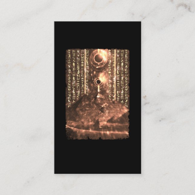 Tarjeta De Visita Pirámides egipcias Hieroglíficas Scarab Artifact (Anverso)