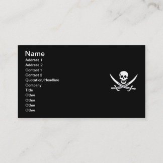 Tarjeta De Visita pirata-jack-rackham