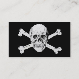 Tarjeta De Visita Pirates Black Skull y Crossbone