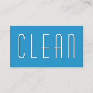 Tarjeta De Visita Piscina Blue CLEANING Simple Style V38A