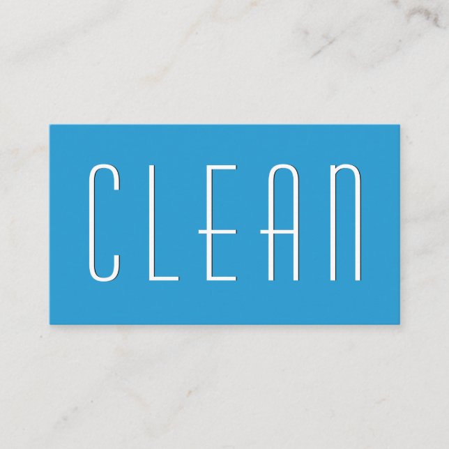 Tarjeta De Visita Piscina Blue CLEANING Simple Style V38A (Anverso)
