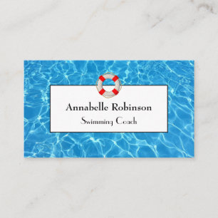 Tarjeta De Visita Piscina de entrenador de natación Lifesaver