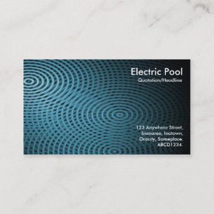 Tarjeta De Visita Piscina Eléctrica Azul 09