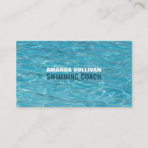 Tarjeta De Visita Piscina, Entrenador/Instructor De Natación