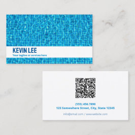 Tarjeta De Visita 🏊 ‍ ♂️ 🏊 ♀️ Piscina Personalizado QR