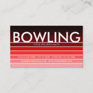 Tarjeta De Visita Piscina roja BOWLING
