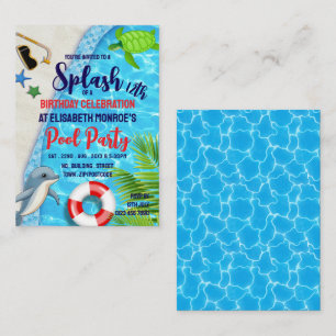 Tarjeta De Visita Piscina tropical, Fiesta de billar Pagarés para el