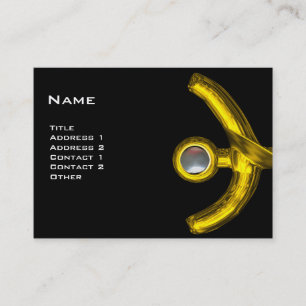 Tarjeta De Visita PISCIS ABSTRACTO, Perla negro amarillo rosa gris