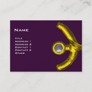 Tarjeta De Visita PISCIS ABSTRACTO, Perla púrpura amarillo rosa gris