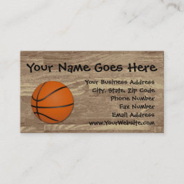 Tarjeta De Visita Piso de madera de baloncesto personalizado