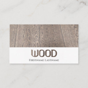 Tarjeta De Visita Piso de madera orgánico 100% natural letras de mad