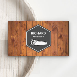 Tarjeta De Visita Pisos de Madera Rústicos Trabajos de Madera a Medi
