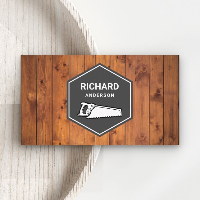Tarjeta De Visita Pisos de Madera Rústicos Trabajos de Madera a Medi (Subido por el creador)