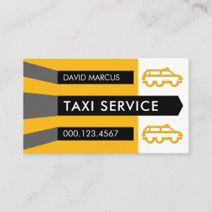 Tarjeta De Visita Pista de Aeropuerto Taxi Amarillo
