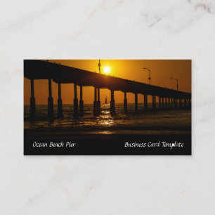 Tarjeta De Visita Pista de playa de San Diego Sunset Ocean