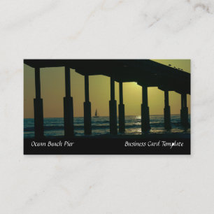 Tarjeta De Visita Pista de playa de San Diego Sunset Ocean