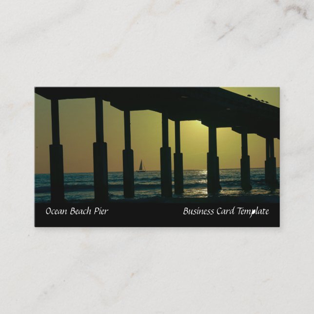Tarjeta De Visita Pista de playa de San Diego Sunset Ocean (Anverso)