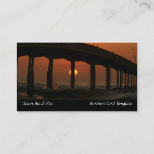 Tarjeta De Visita Pista de playa San Diego Beach Sunset Ocean