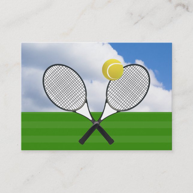 Tarjeta De Visita Pista de tenis y carritos de TENIS (Anverso)