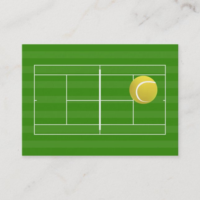 Tarjeta De Visita Pista de tenis y pelota de tenis (Anverso)