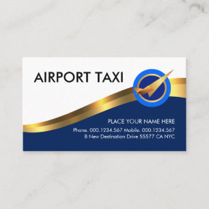 Tarjeta De Visita Pista del Aeropuerto Gold Wave