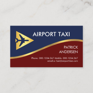 Tarjeta De Visita Pista Despegue Avión Aeropuerto Taxi